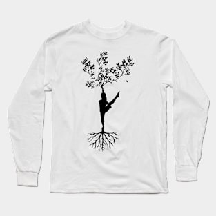 Meditating Yoga Pose Long Sleeve T-Shirt